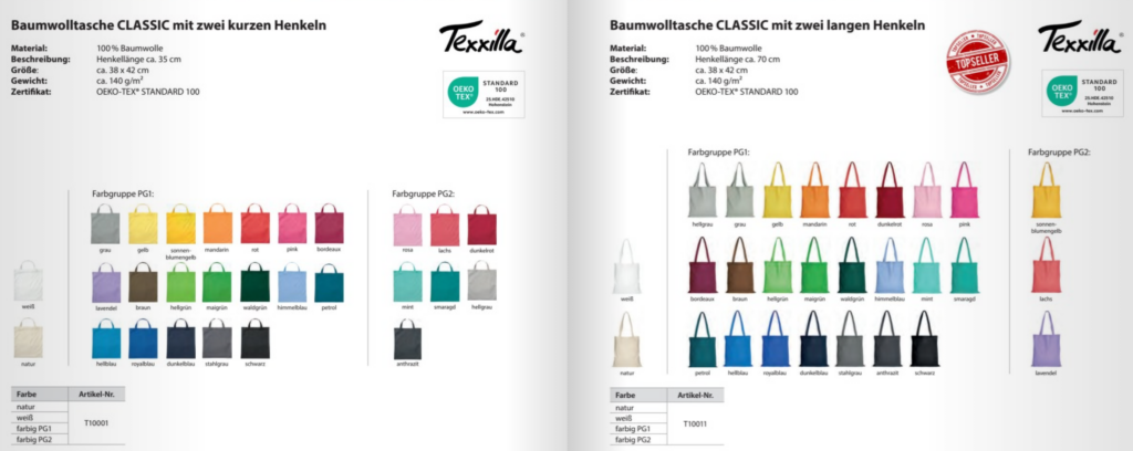 Baumwolltaschen - Stofftaschen bedrucken